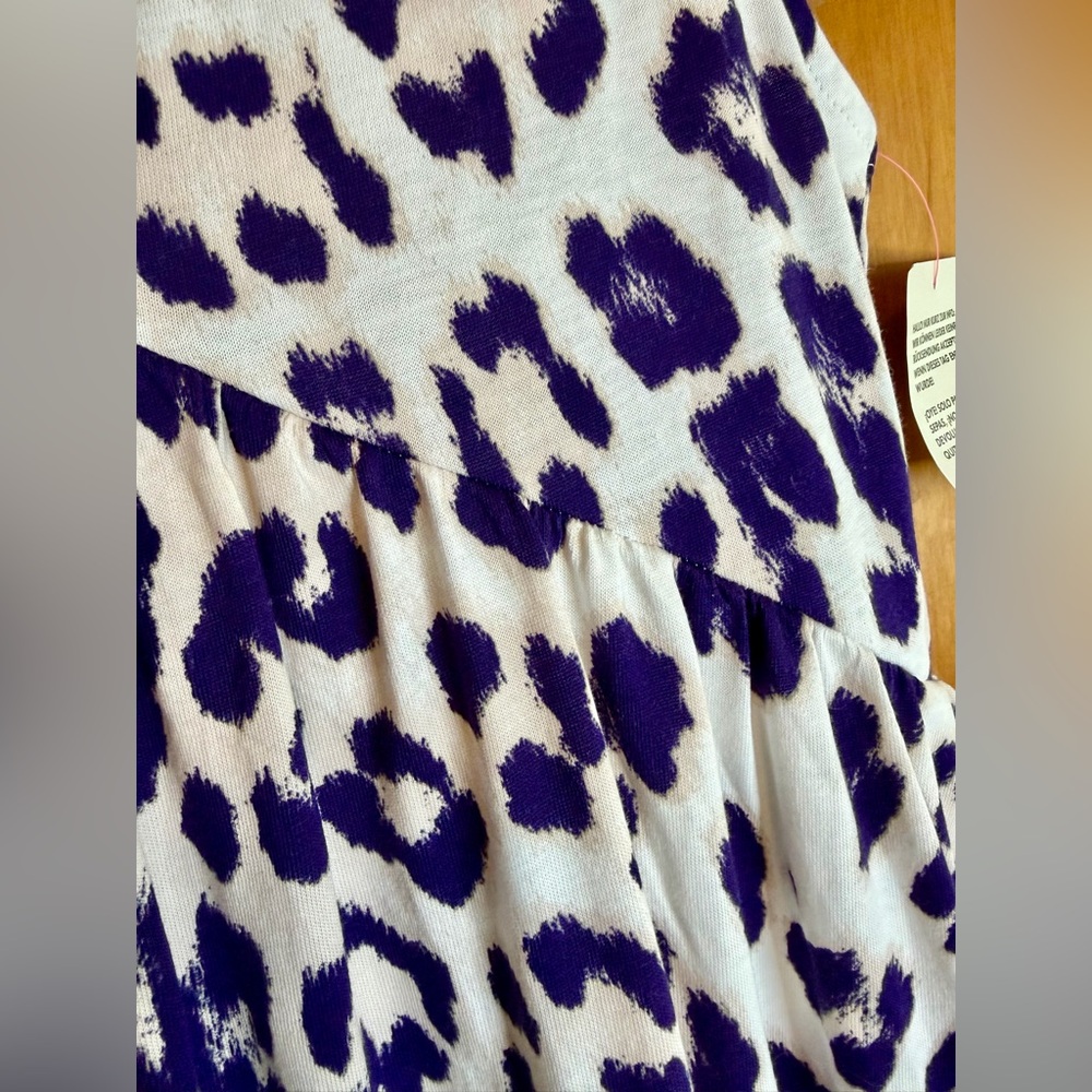 NWT Asos Design Midi Puff Ball Leopard Print Dress Size 4 - Picture 3 of 9
